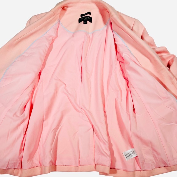 Talbots Petite Aberdeen Cotton Blend Pink Blazer - Picture 7 of 14